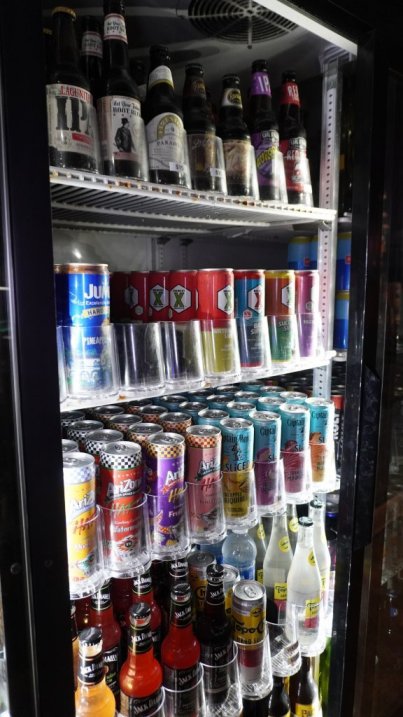 Beverage cooler with craft beers