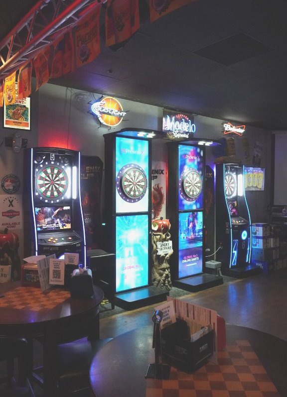 Dart boards at Campus Billiards
